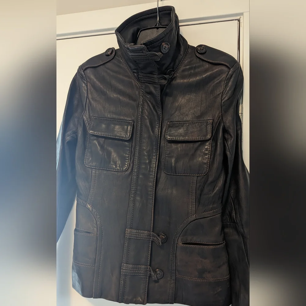 Danier Soft Distressed Leather Jacket - Picture 3 of 11